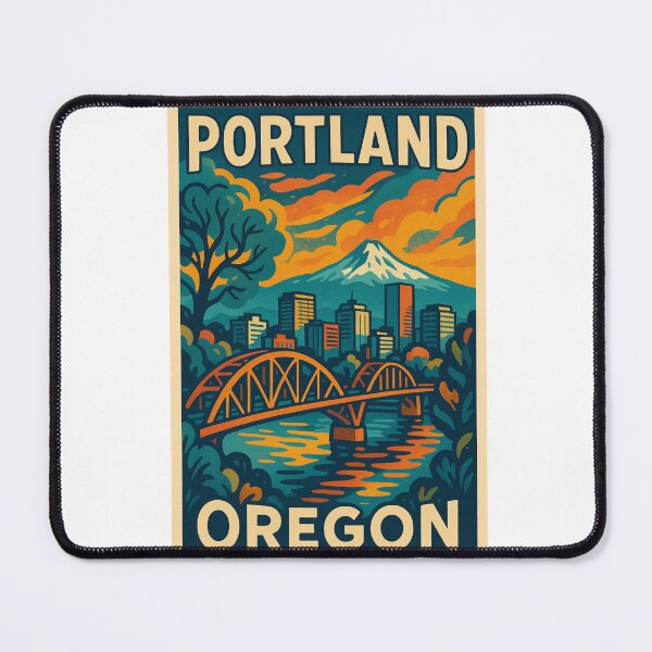 Item preview, Portland Bridges and Mount Hood Sunset designed and sold by Aryabek.