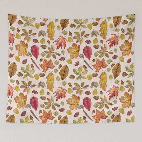 Item preview, Hand-painted Autumn Leaves Pattern designed and sold by Carlo-Atzei.