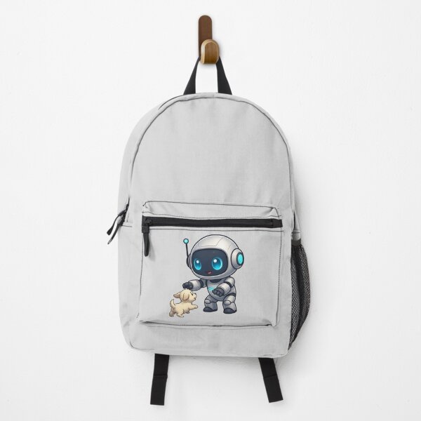 Item preview, Cute Futuristic Robot Illustration Playing with a Dog designed and sold by henamy.