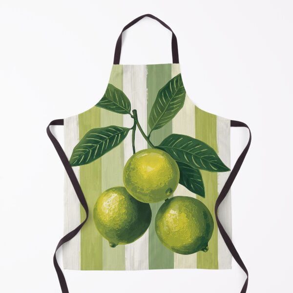 Item preview, Limes on green and white stripe designed and sold by Boho Art by Rebecca.