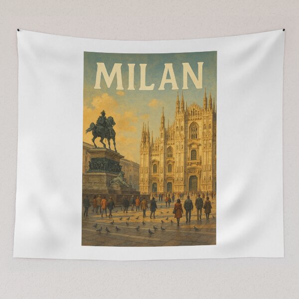 Item preview,  Piazza del Duomo and Equestrian Statue, Milan designed and sold by Aryabek.