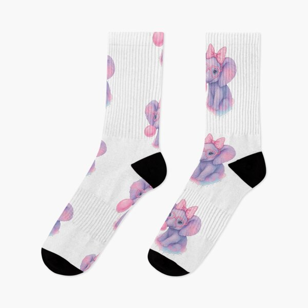 Item preview, Cute Kawaii Elephant Blowing Bubblegum with Glasses and Bow – Adorable Pastel Cartoon Animal Gift designed and sold by FixwellStudio.