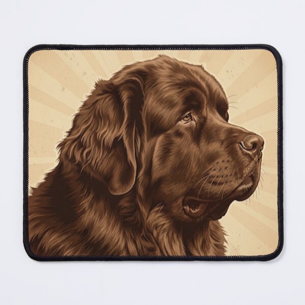 Item preview, Cute Brown Newfoundland Dog – Gentle Giant Friend designed and sold by Retro40.