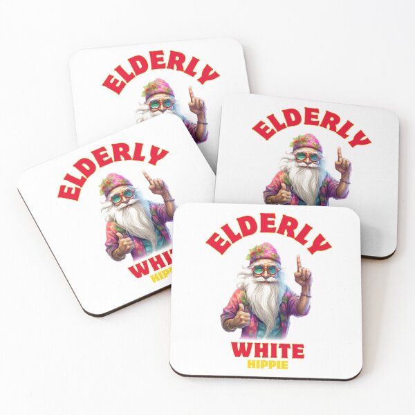 Item preview, Elderly White Hippie Funny Retro Groovy Vintage Design Gift designed and sold by Maniutek.