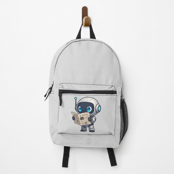 Item preview, Cute Futuristic Robot Illustration Reading a Newspaper designed and sold by henamy.