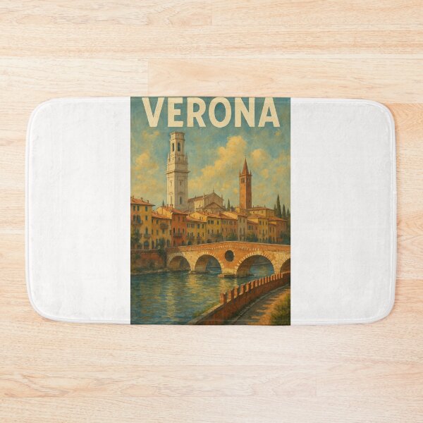 Artikelvorschau, Ponte Pietra und Kathedrale von Verona bei Sonnenuntergang entworfen und verkauft von Places On Earth.