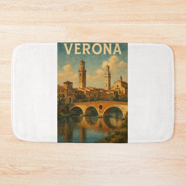 Artikelvorschau, Veronas historische Skyline und Ponte Pietra entworfen und verkauft von Places On Earth.