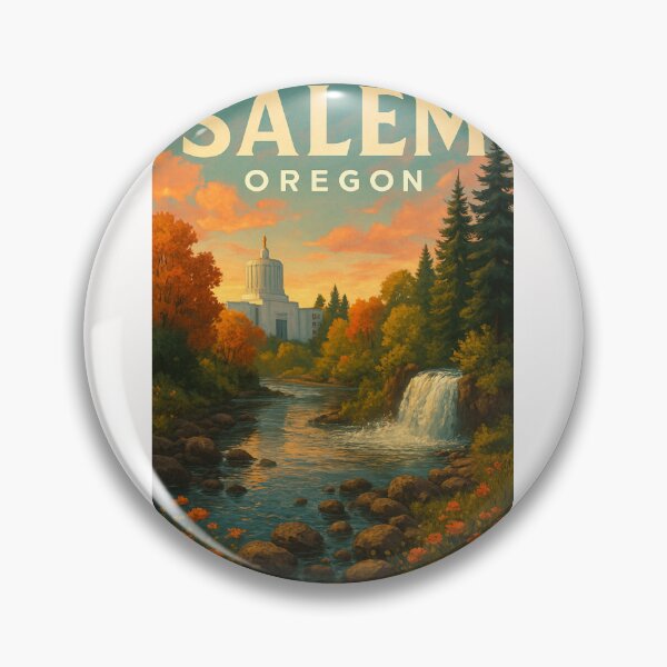 Item preview,  Capitol and Waterfall in Autumn, Salem Oregon designed and sold by Places On Earth.