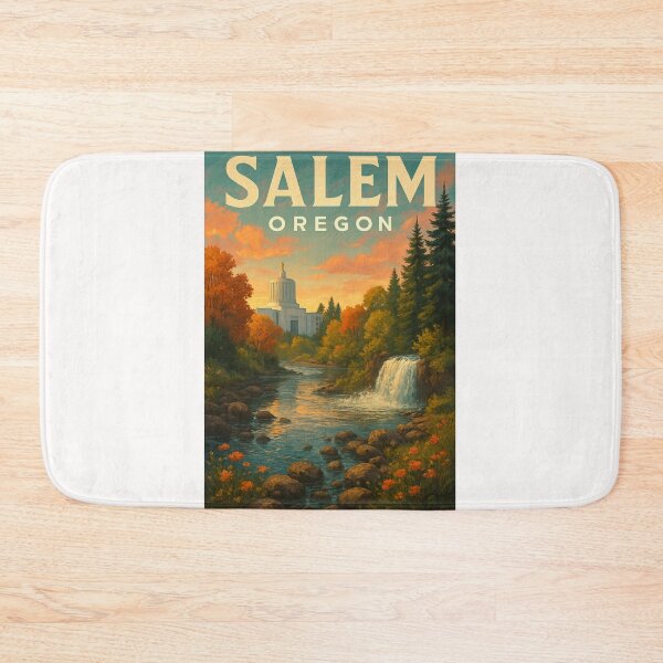 Item preview,  Capitol and Waterfall in Autumn, Salem Oregon designed and sold by Places On Earth.