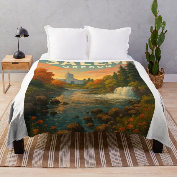 Item preview,  Capitol and Waterfall in Autumn, Salem Oregon designed and sold by Places On Earth.
