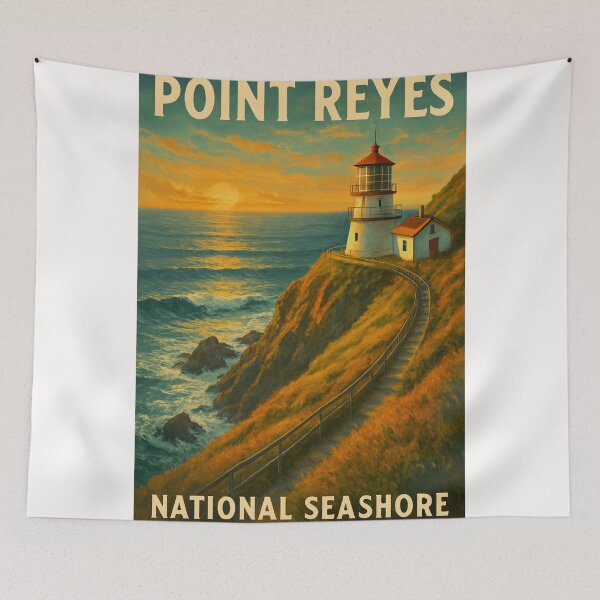 Item preview,  Sunset at Point Reyes Lighthouse, California designed and sold by Places On Earth.