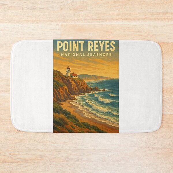 Item preview, Coastal Cliffs and Lighthouse, Point Reyes designed and sold by Places On Earth.