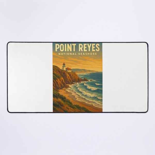 Item preview, Coastal Cliffs and Lighthouse, Point Reyes designed and sold by Places On Earth.