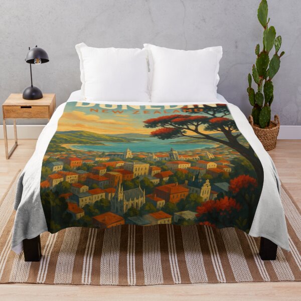 Item preview, Cityscape of Dunedin and Otago Harbour designed and sold by Places On Earth.