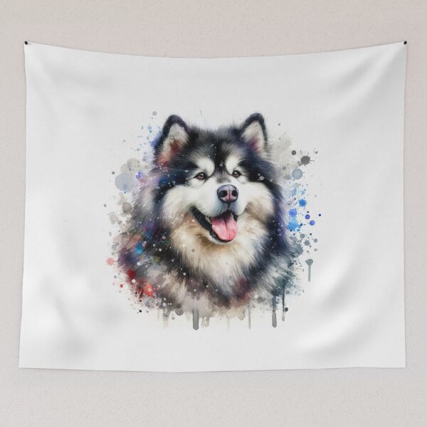 Item preview, Alaskan Malamuten dog in watercolor designed and sold by paulrommer.