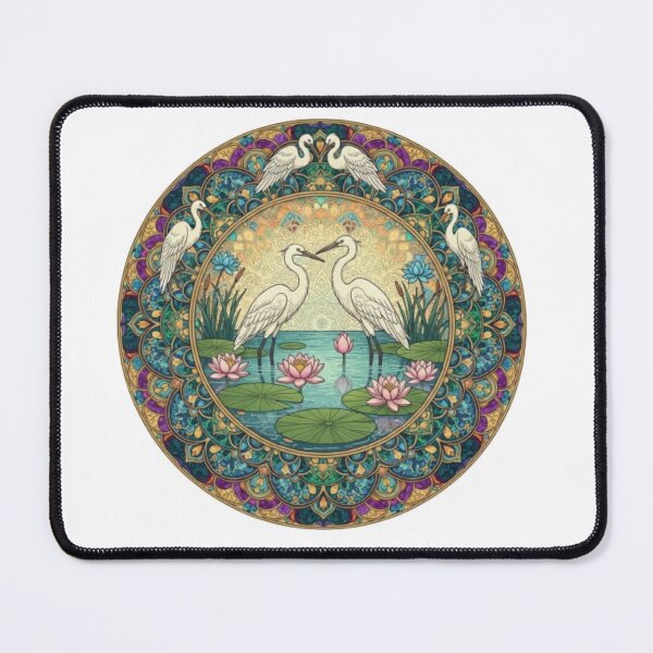 Item preview, Heron in the lotus pond designed and sold by PP&RAINBOW SHOP.