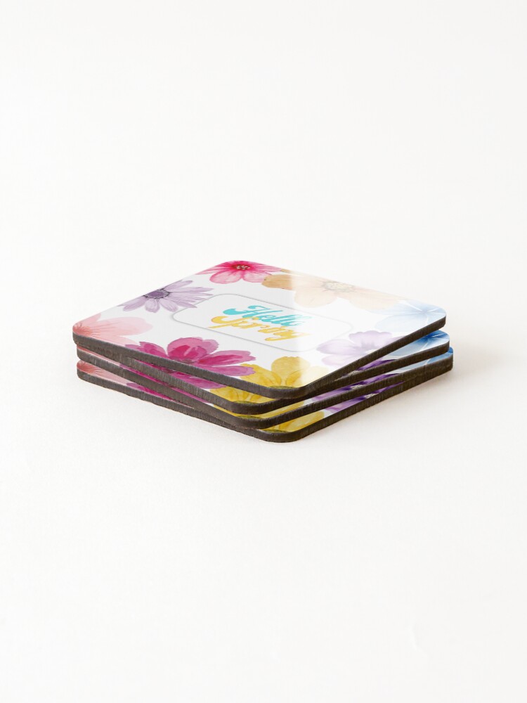 Thumbnail 4 of 5, Coasters (Set of 4), Hello Spring designed and sold by ChavArte.
