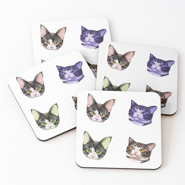 Item preview, 4 cats sticker pack for cat lovers 3 designed and sold by JashJhaveri.
