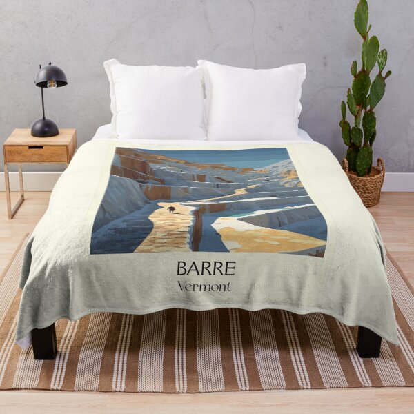 Item preview, Barre Vermont Retro Travel Art | "Granite Capital" Quarry Design designed and sold by TuncGK.
