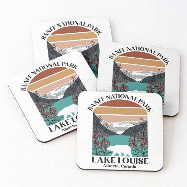 Item preview, Banff National Park Lake Louise Retro Rustic Floral Mountain designed and sold by Ilyayao.