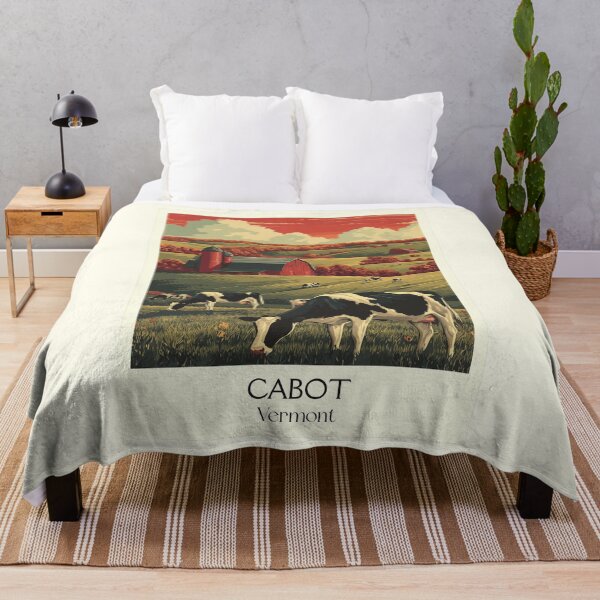 Item preview, Cabot Vermont Retro Travel Art | Classic Vermont Dairy Farm Scenery designed and sold by TuncGK.