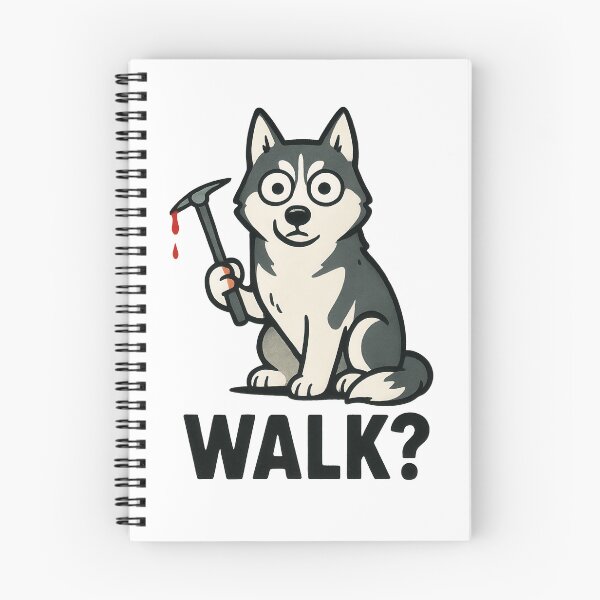 Item preview, Siberian Husky Cartoon Dark Humor Design designed and sold by Flying Doggo.