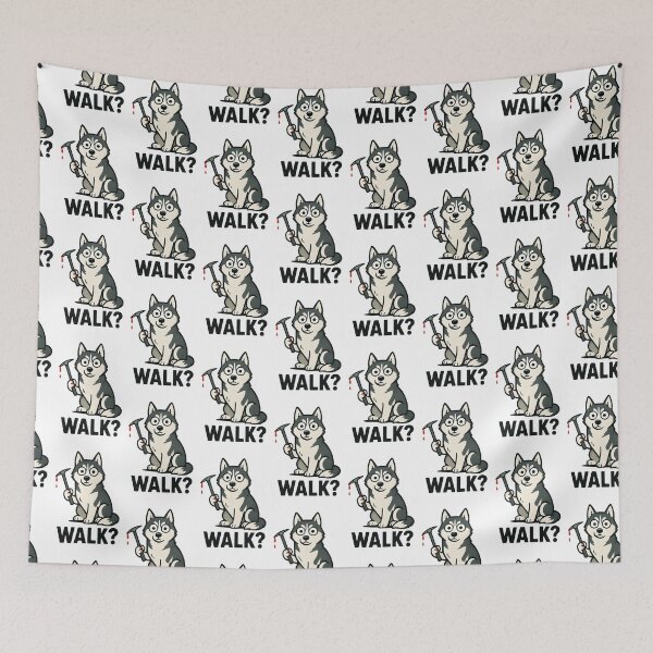 Item preview, Siberian Husky Cartoon Dark Humor Design designed and sold by Flying Doggo.