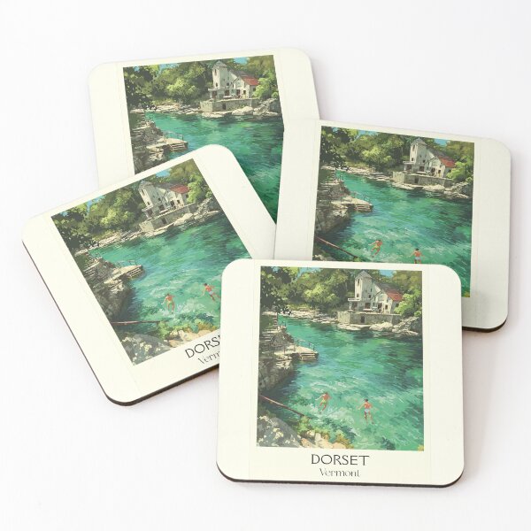 Item preview, Dorset Vermont Retro Travel Art | Historic Marble Quarry Swimming designed and sold by TuncGK.
