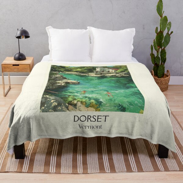 Item preview, Dorset Vermont Retro Travel Art | Historic Marble Quarry Swimming designed and sold by TuncGK.
