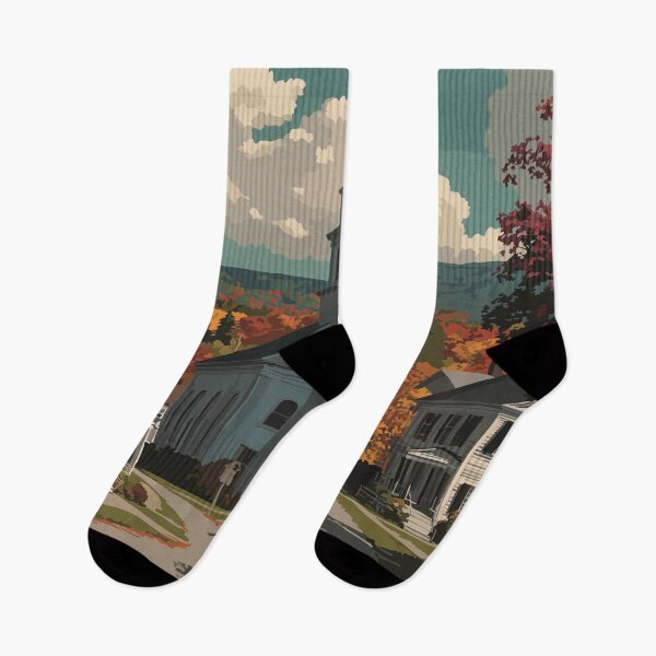 Item preview, Grafton Vermont Vintage Travel Art | Quaint New England Village Church designed and sold by TuncGK.