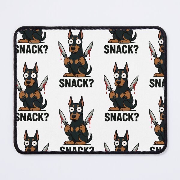 Item preview, Doberman Cartoon Humor with Throwing Knives designed and sold by Flying Doggo.