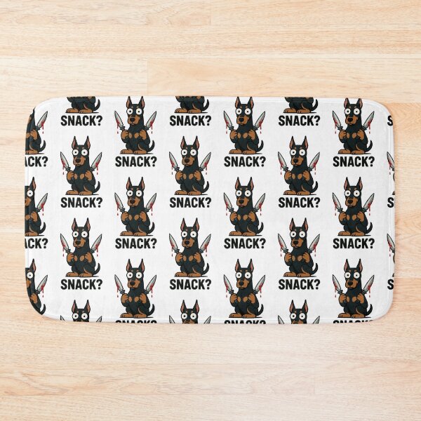 Item preview, Doberman Cartoon Humor with Throwing Knives designed and sold by Flying Doggo.