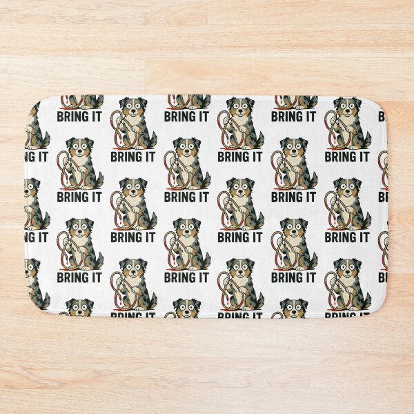 Item preview, Australian Shepherd Cartoon Humor with Lasso designed and sold by Flying Doggo.