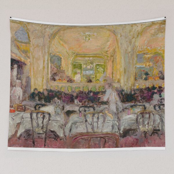 Item preview, Café Wepler, c. 1908–10, reworked in 1912. Edouard Vuillard (French, 1868–1940). Oil on fabric designed and sold by Vintage Designs +.