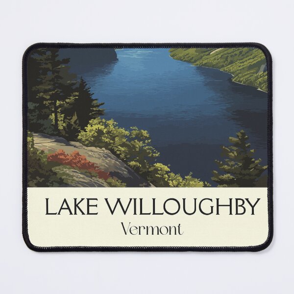 Item preview, Lake Willoughby Vermont Vintage Art | Northeast Kingdom Fjord Scenery designed and sold by TuncGK.
