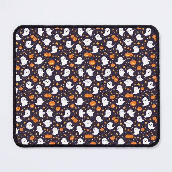 Item preview, Cute Ghost & Pumpkin Halloween Pattern – Kawaii Spooky Seamless Design designed and sold by WojcikDesigners.