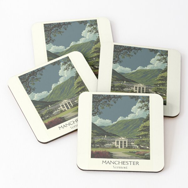 Item preview, Manchester Vermont Vintage Travel Art | Green Mountains Resort Town designed and sold by TuncGK.