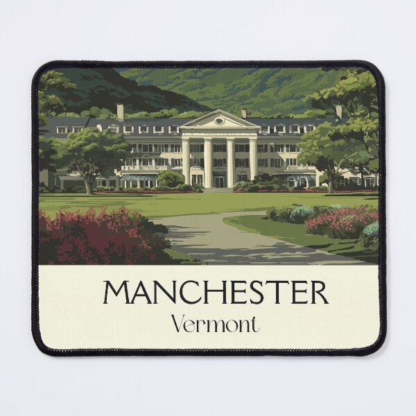 Item preview, Manchester Vermont Vintage Travel Art | Green Mountains Resort Town designed and sold by TuncGK.