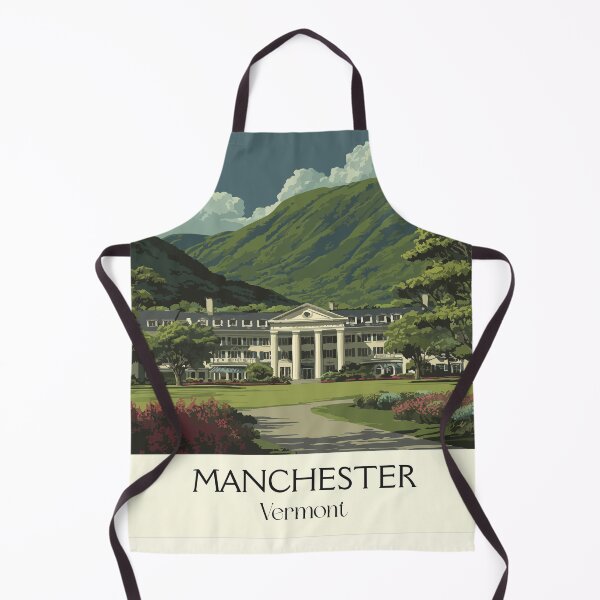 Item preview, Manchester Vermont Vintage Travel Art | Green Mountains Resort Town designed and sold by TuncGK.