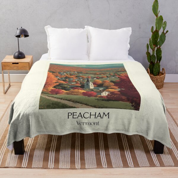 Item preview, Peacham Vermont Retro Travel Art | Quintessential Autumn Village designed and sold by TuncGK.