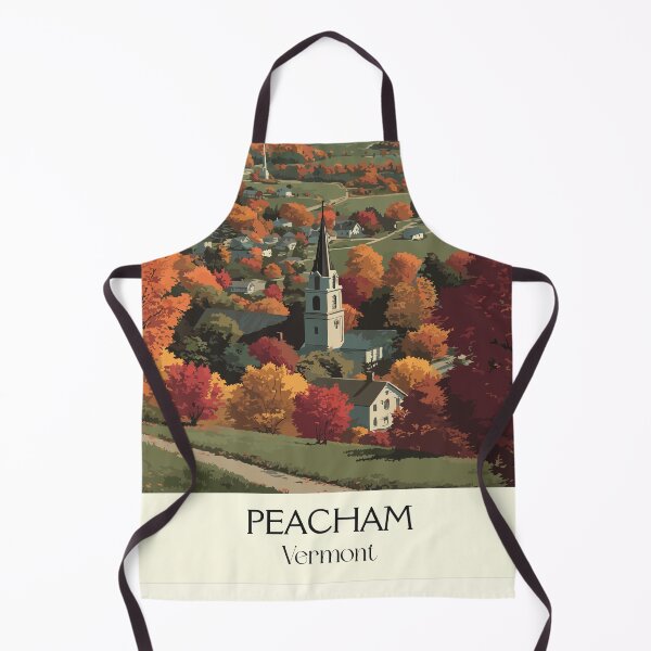 Item preview, Peacham Vermont Retro Travel Art | Quintessential Autumn Village designed and sold by TuncGK.