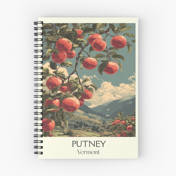 Item preview, Putney Vermont Vintage Travel Art | Apple Orchard Harvest Design designed and sold by TuncGK.