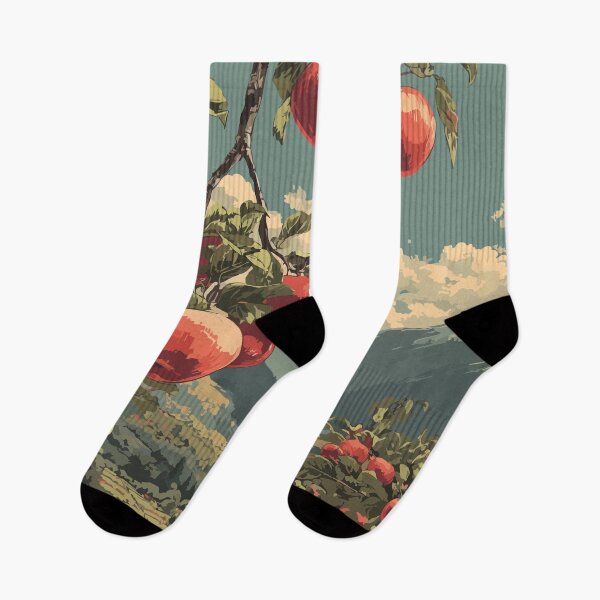 Item preview, Putney Vermont Vintage Travel Art | Apple Orchard Harvest Design designed and sold by TuncGK.