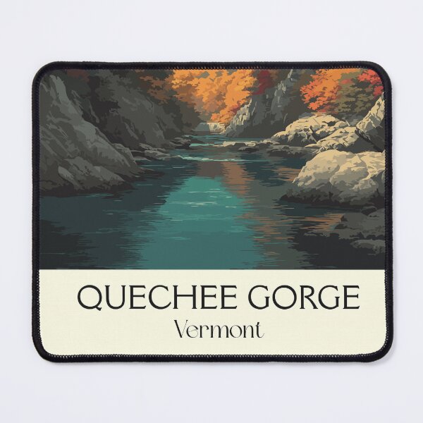 Item preview, Quechee Gorge Vermont Retro Art | "Vermont's Little Grand Canyon" designed and sold by TuncGK.
