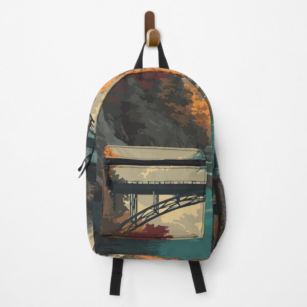 Item preview, Quechee Gorge Vermont Retro Art | "Vermont's Little Grand Canyon" designed and sold by TuncGK.