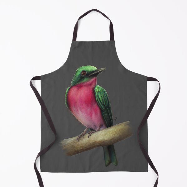 Item preview, Colorful pink and green bird designed and sold by Laura Cavus Illustrations.