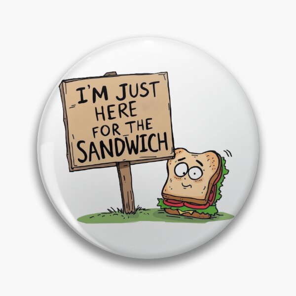 Item preview, I’m Just Here for the Sandwich – Funny Protest Cartoon designed and sold by jelonkaa.
