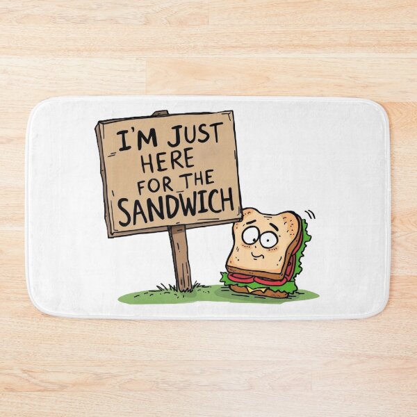 Item preview, I’m Just Here for the Sandwich – Funny Protest Cartoon designed and sold by jelonkaa.