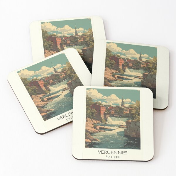Item preview, Vergennes Vermont Vintage Travel Art | "Smallest City" & Otter Creek designed and sold by TuncGK.