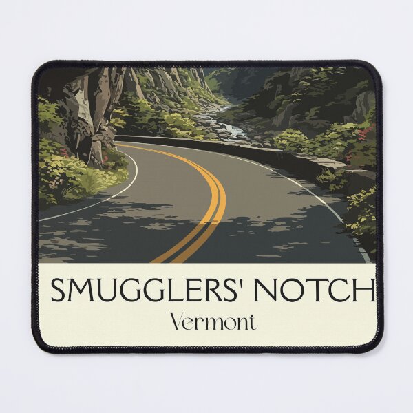 Item preview, Smugglers' Notch Vermont Retro Art | Winding Mountain Pass Scenery designed and sold by TuncGK.